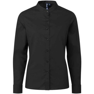 Premier Ladies Banded Collar Grandad Shirt PR358