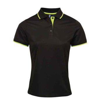 Premier Ladies Contrast Coolchecker Pique Polo Shirt PR619