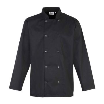 Premier Unisex Long Sleeve Stud Front Chef's Jacket PR665