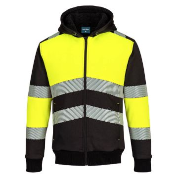 PW3 Hi-Vis Zipped Class 1 Winter Hoodie PW377
