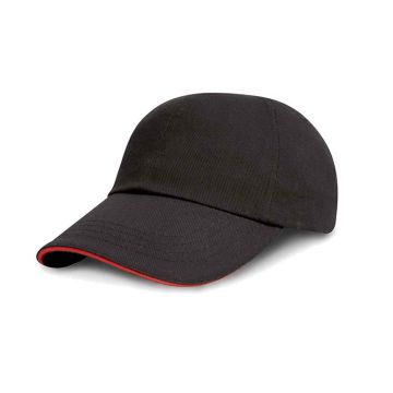 Result Kids Low Profile Heavy Brushed Cotton Cap with Sandwich Peak RC024PB