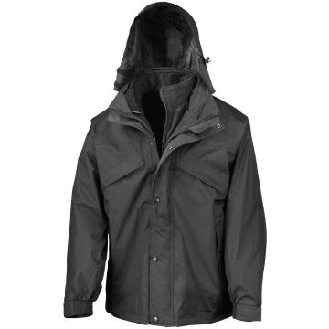 Result 3-in-1 Waterproof Zip and Clip Fleece Lined Jacket RS68