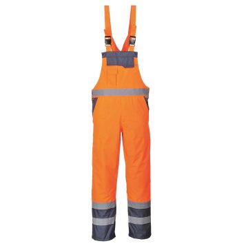 Hi-Vis Breathable Contrast Rain Bib and Brace S488