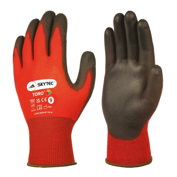 Skytec Toro Palm PU Glove Red/Black