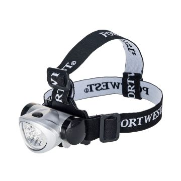LED Head Torch Silver (Batteries Included) PA50
