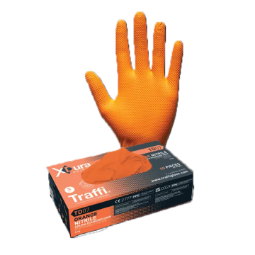 XDURA Orange Nitrile Disposable Gloves TD07 (Box of 50)