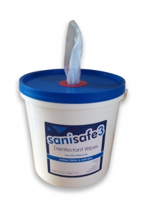 Sanisafe 3 Quat Free Disinfectant Wipes 2000sht Tub