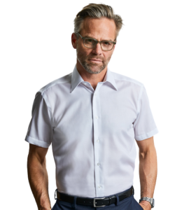 Russell Collection 959M Short Sleeve Tailored Ultimate Non-Iron Shirt