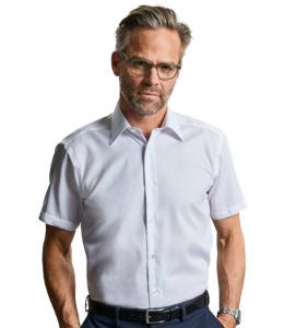 Russell Collection 959M Short Sleeve Tailored Ultimate Non-Iron Shirt