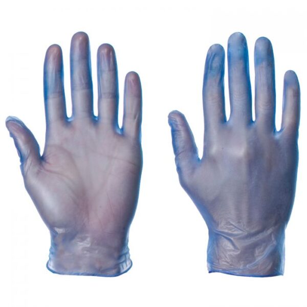 Supertouch Blue Powder Free Vinyl Gloves (Box/100)