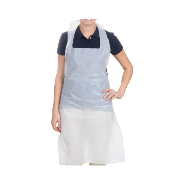 Disposable Aprons White 20 Mic 69x107cm Flat Pack (100)