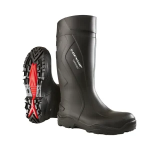 Purofort+ Full Safety Wellington Work Boot Black Steel Toe