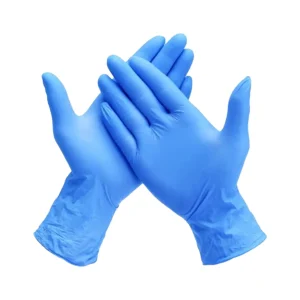 Pair of Disposable Nitrile Medical Gloves Blue