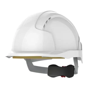 EVOlite Safety Helmet Vented with Wheel Ratchet & Micro Peak – White