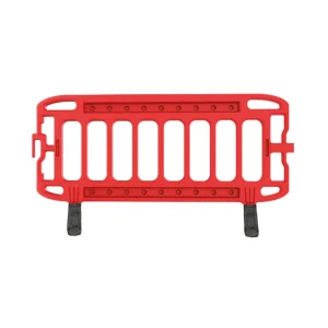 Traffic Barrier 2m Red w/ Black Feet