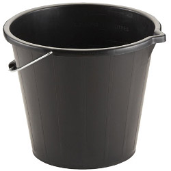 Black 3Gal/15Ltr Contractor Bucket