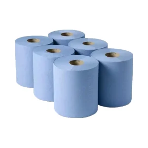 Blue Embossed Centrefeed Roll 6x150m 2-ply