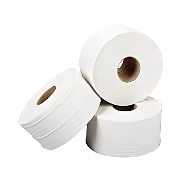 Mini Jumbo Toilet 12 x 150m Long Rolls 2-ply Recycled White