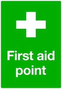 Sticker Sign 210x297mm “First Aid Point”