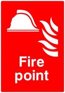 Foamex Sign 210x297mm “Fire Point”