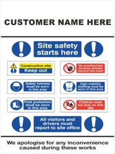 Sign Corex Sign 900x1200mm Site Sign with Customer Name