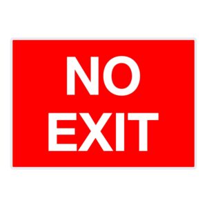 Sticker Sign 210x297mm “No Exit”