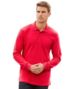 Gildan GD44 Long Sleeve Premium Cotton Double Piqué Polo Shirt