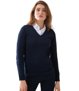 Henbury H721 Ladies Lightweight Cotton Acrylic V Neck Sweater