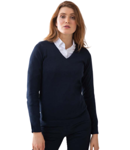 Henbury H721 Ladies Lightweight Cotton Acrylic V Neck Sweater