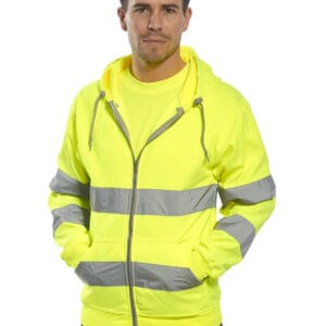 Hi-Viz Zip Front Hoodie