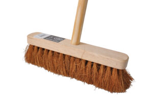 Sweeping Broom Natural Coco/Soft 12″ c/w 48″ Handle