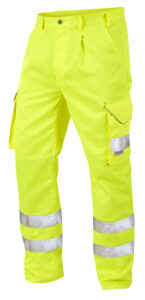 Bideford ISO 20471 Cl 1 Poly/Cotton Cargo Trouser Yellow