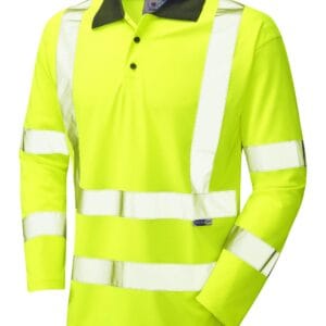 Woolsery Coolviz Sleeved Polo Yellow ISO 20471