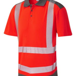 Peppercombe Coolviz+ Polo ISO 20471 Red