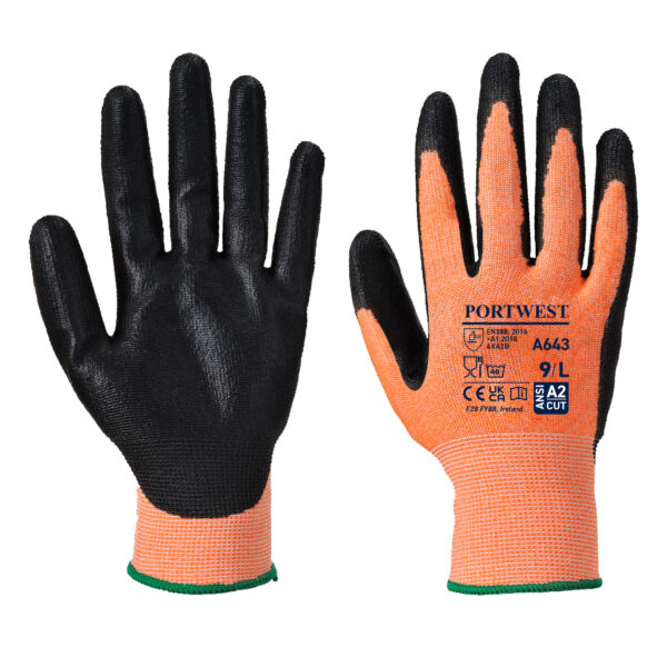 A643 Amber Cut Nitrile Foam Gloves