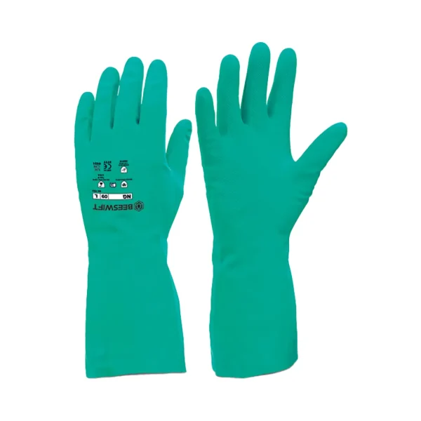 Textured Household and Industrial Cleaning Gloves Green Latex