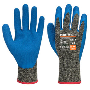 Aramid Latex Glove Black/Blue