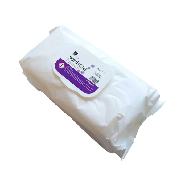 Sanisafe 4 Anti Viral/Anti Bac Surface Wet Wipes (Pk 100)