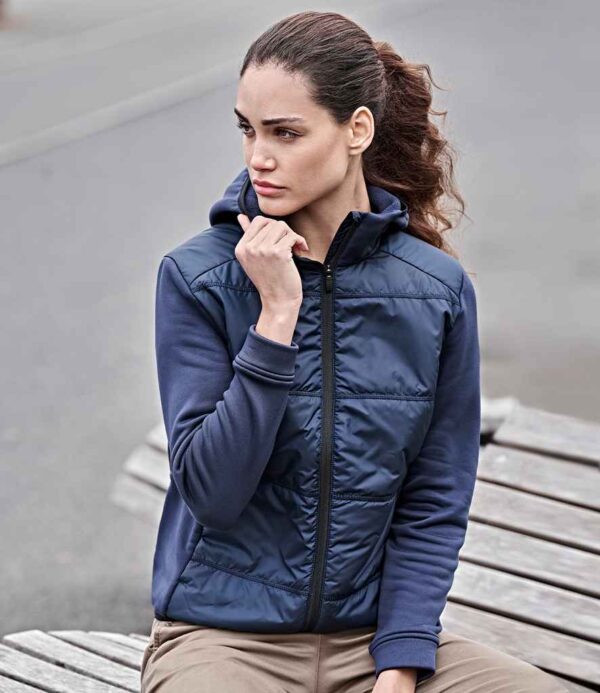 TeeJays T9113 Ladies Hybrid-Stretch Hooded Jacket