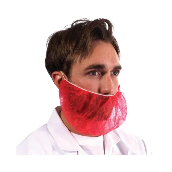 Non-Woven Beard Mask Red (100 pack)