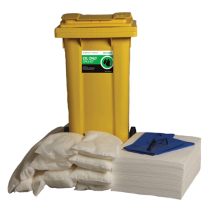 120L Oil Only Spill Response Kit 2 Wheel PE Bin