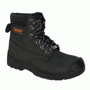 Hercules High-Leg Nubuck Boot Black