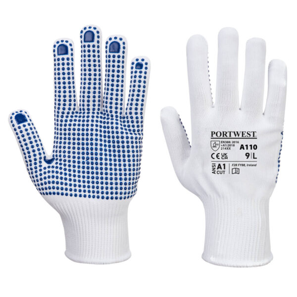 Polka Dot Gloves A110 White/Blue