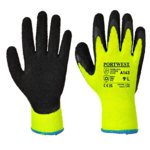Thermal Soft Grip Glove Yellow/Black A143