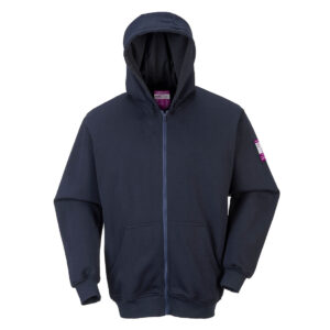 FR81 Zip Front Hooded Sweatshirt Navy