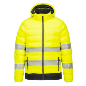 S548 Hi-Vis Ultrasonic Heated Tunnel Jacket Yel/Blk