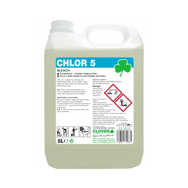 Chlor 5 Standard Bleach 5Ltr