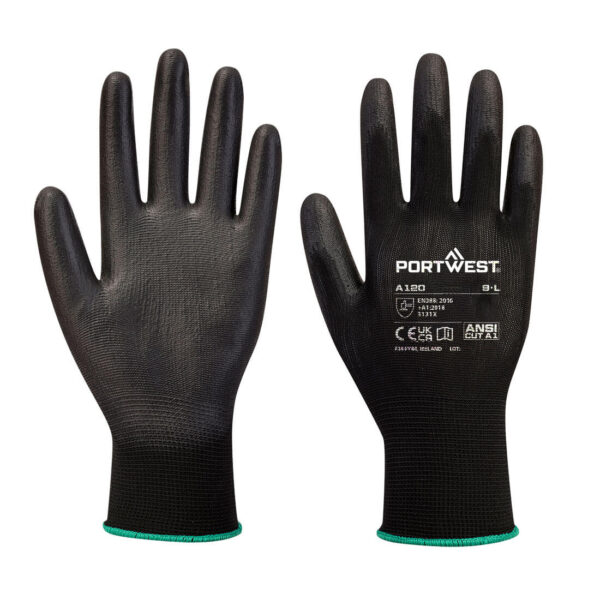 PU Palm Grip Glove Black