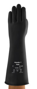 Industrial Latex Medium Weight 17″ Gauntlet Black