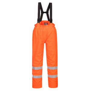 Bizflame Rain Lined Hi-Vis Antistatic FR Trousers